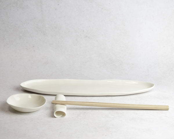 Sushi set, white porcelain | Ready to ship