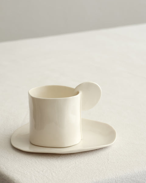 Tea or Coffee Cups, white porcelain | pre-order