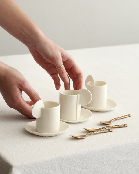 Tazzine da caffè, porcellana bianca | disponibilità immediata