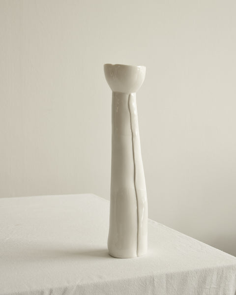 Bloom, vasi da fiori, porcellana bianca lavorata a mano | Disponibilità immediata