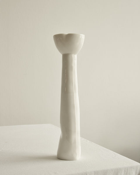 Bloom, vasi da fiori, porcellana bianca lavorata a mano | Disponibilità immediata