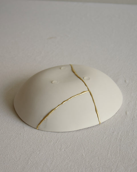 Ciotola Kintsugi, porcellana bianca e foglia oro | disponibilità immediata