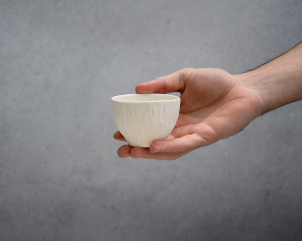 'Cups and tray set' white porcelain | ready to ship