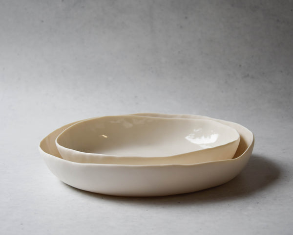 Dinner/Curry low bowl, white porcelain | pre-order