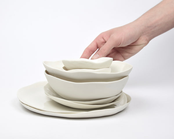Set piatti in porcellana bianca | Disponibilità immediata