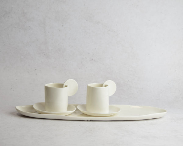 'Espresso for two' porcelain set | Ready to ship