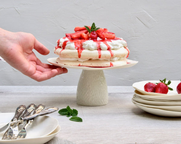 Cake stand, white porcelain | ready to ship