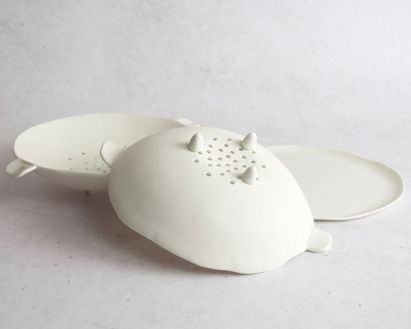 Colanders, handmade white porcelain | pre-order