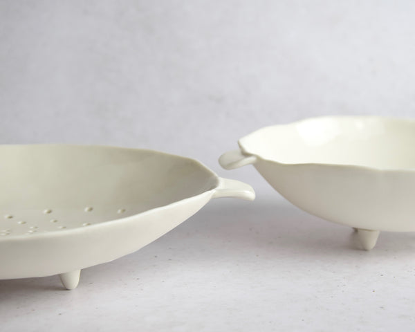 Colanders, handmade white porcelain | pre-order