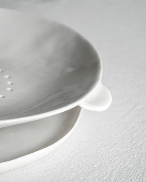 Colanders, handmade white porcelain | Ready to ship