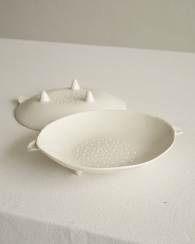 Colanders, handmade white porcelain | ready to ship