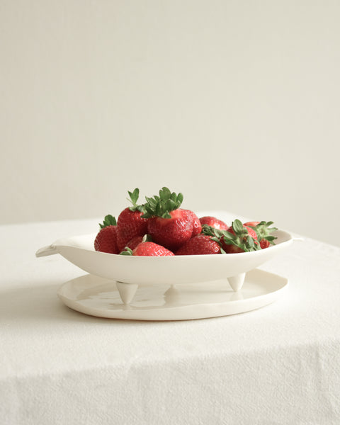 Colino per frutta, porcellana bianca | disponibilità immediata