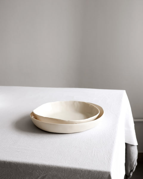 Dinner/Curry low bowl, white porcelain | pre-order