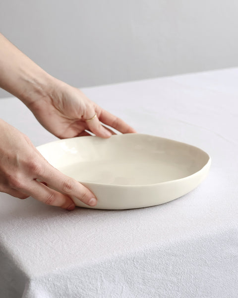 Dinner/Curry low bowl, white porcelain | pre-order