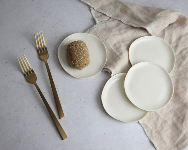 Piatto pane, porcellana bianca | Pronto a spedire