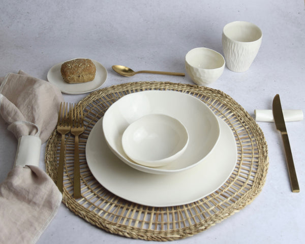 Bread plate, white porcelain | pre-order