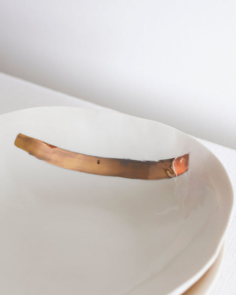 set di 6 piatti lustro oro | set of 6 plates with gold lustre