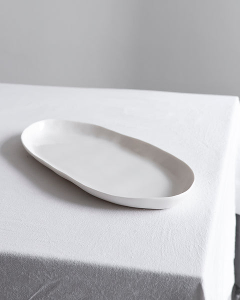 XL and XXL oval serving tray, white porcelain | Ready to ship