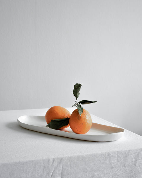 XL and XXL oval serving tray, white porcelain | Ready to ship