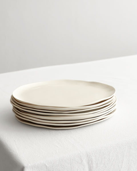 Dinner plates 25cm (10''), white porcelain | Ready to ship
