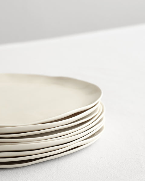Dinner plates 25cm (10''), white porcelain | Ready to ship