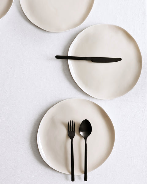 Dinner plates 25cm (10''), white porcelain | pre-order