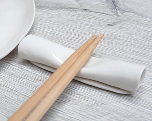 Chopstick rest, white porcelain | ready to ship