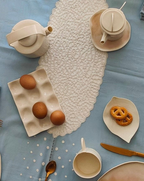 Egg tray for 12 eggs, white porcelain | Ready to ship
