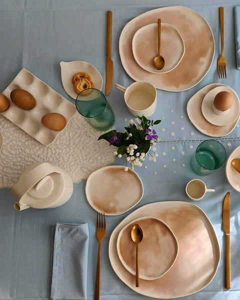 Egg tray for 12 eggs, white porcelain | Ready to ship