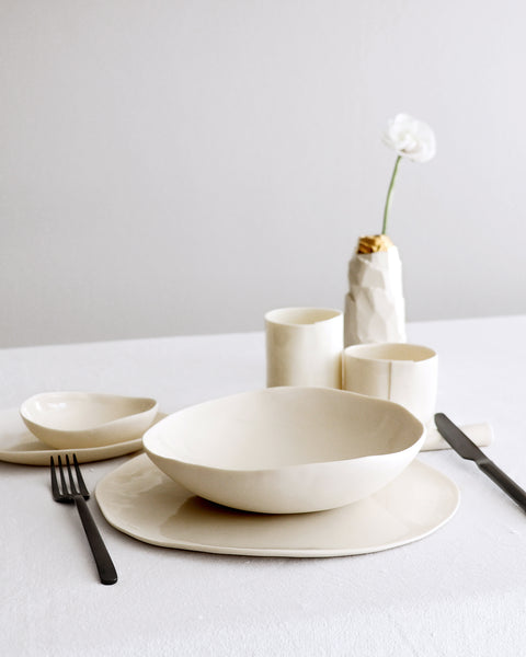 Dinner plates 25cm (10''), white porcelain | pre-order