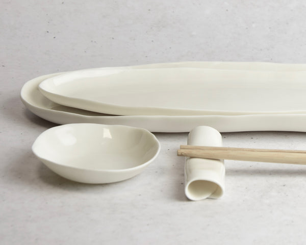 Sushi set, white porcelain | Ready to ship