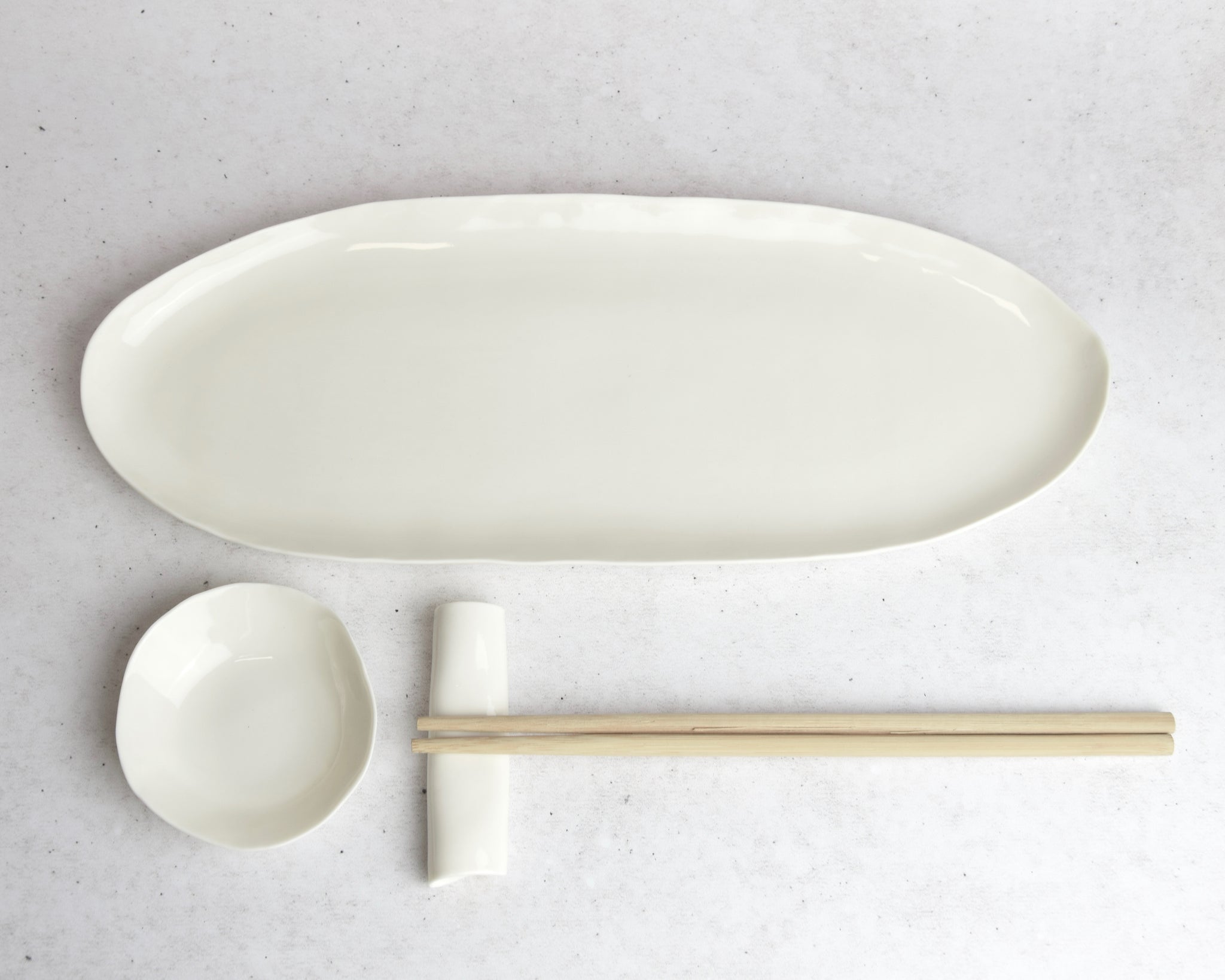 Sushi set, white porcelain | Ready to ship