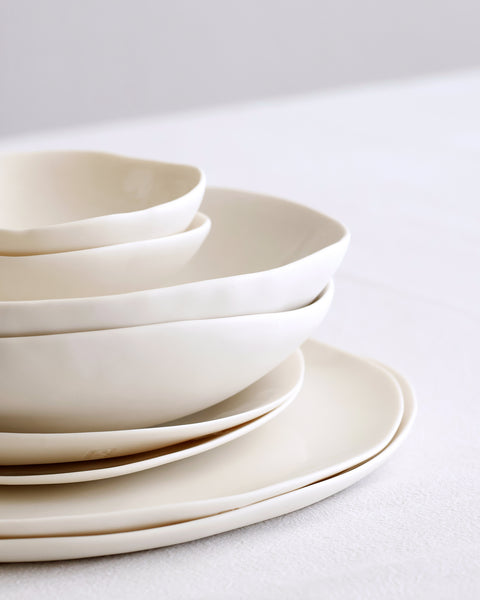 plates set, white porcelain | pre-order