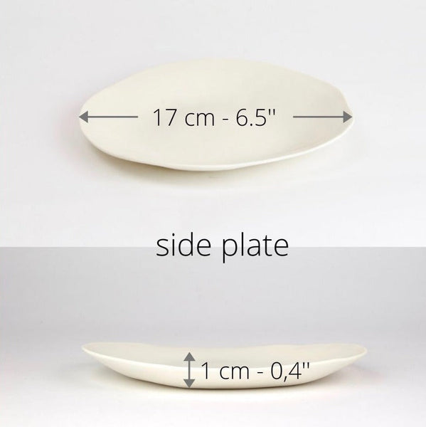 Dessert/side plate, white porcelain | Ready to ship