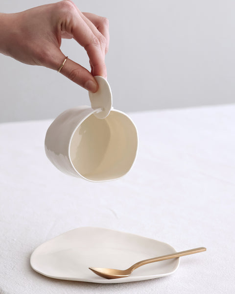 Tea or Coffee Cups, white porcelain | pre-order