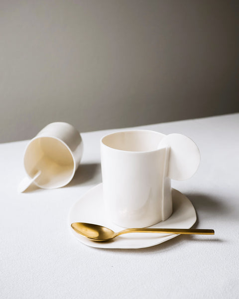 Extra Large Tea Cups, white porcelain | Ready to ship