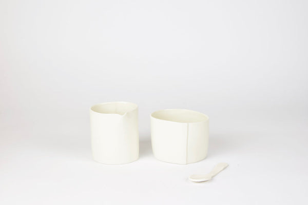 Teapot & accessories, white porcelain | Ready to ship