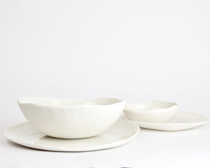 Plates set, white porcelain | Ready to ship