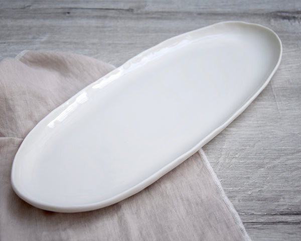 Vassoio da portata ovale XL e XXL, porcellana bianca | Pronto a spedire
