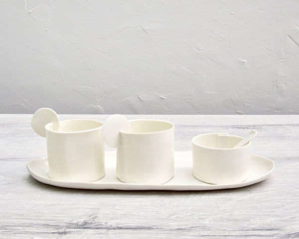 TeaForTwo, servizio in porcellana bianca | ordine prestabilito