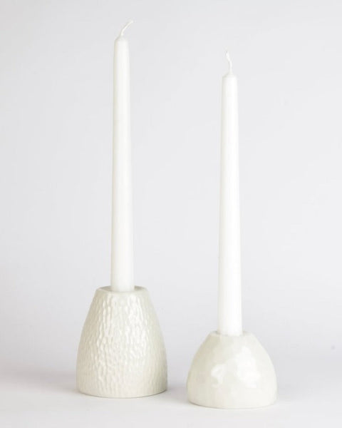 Candle holders, white porcelain | ready to ship