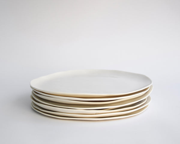 Piatti in porcellana bianca  Fatto a mano in Italia - Ceramica