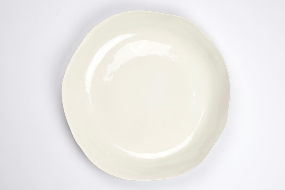 Serving platter,  round or oval, white porcelain | Ready to ship