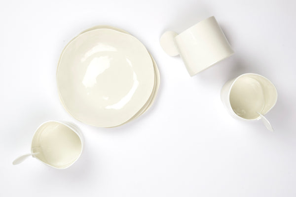 Tazze da tè in porcellana bianca