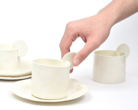 Tazze da tè o caffè, porcellana bianca | pronto a spedire